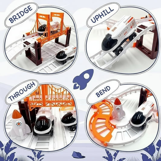 Astronaut Spaceship Track Set - Outer Space Toy Set for Kids